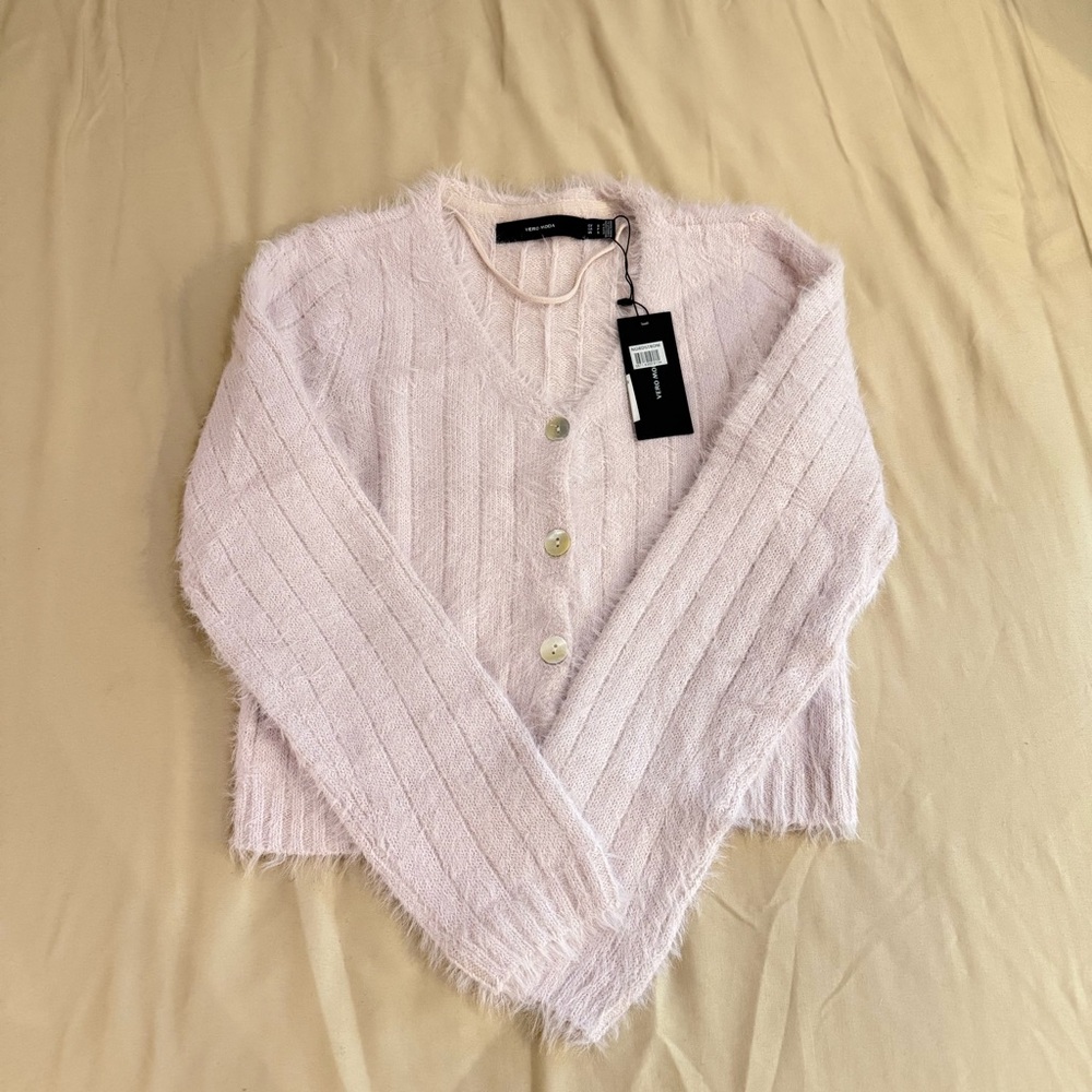 Vero Moda Light Purple Fuzzy Cardigan